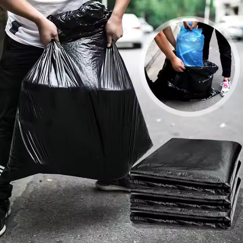 HDPE Disposable Extra Heavy Duty Flat Garbage Bag on Roll