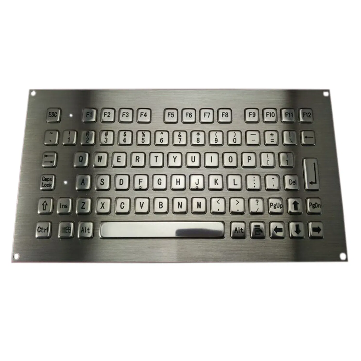 Subsize Vandal-Proof Waterproof Kiosk ATM Rugged Black Backlight Metal Keyboard