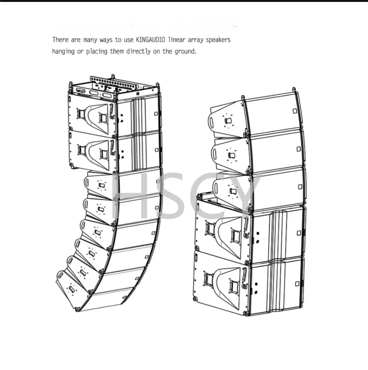 dual 10 Inch Line Array System Passive Indoor Outdoor Show PRO Audio Sound System