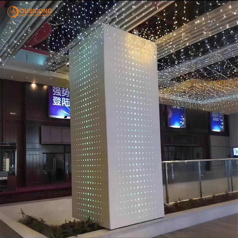 Anti-Rust Aluminum Column Cladding Shopping Mall Exterior Corrosion Resistant Column Cover