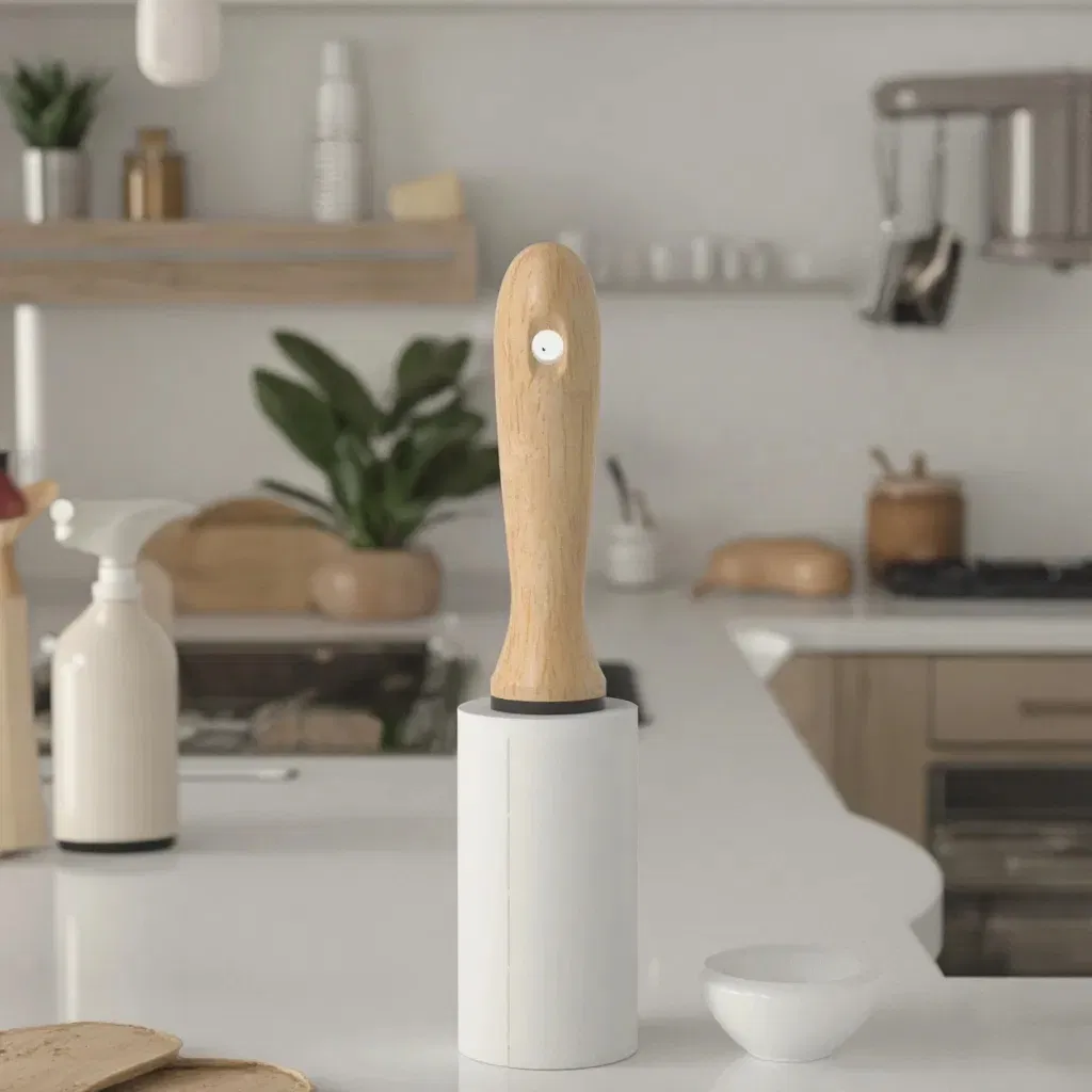 Extra Sticky Lint Cleaner Dust and Lint Remover Pet Hair Roller with Wood Handle Extra Sticky for Cleaning Wholesale