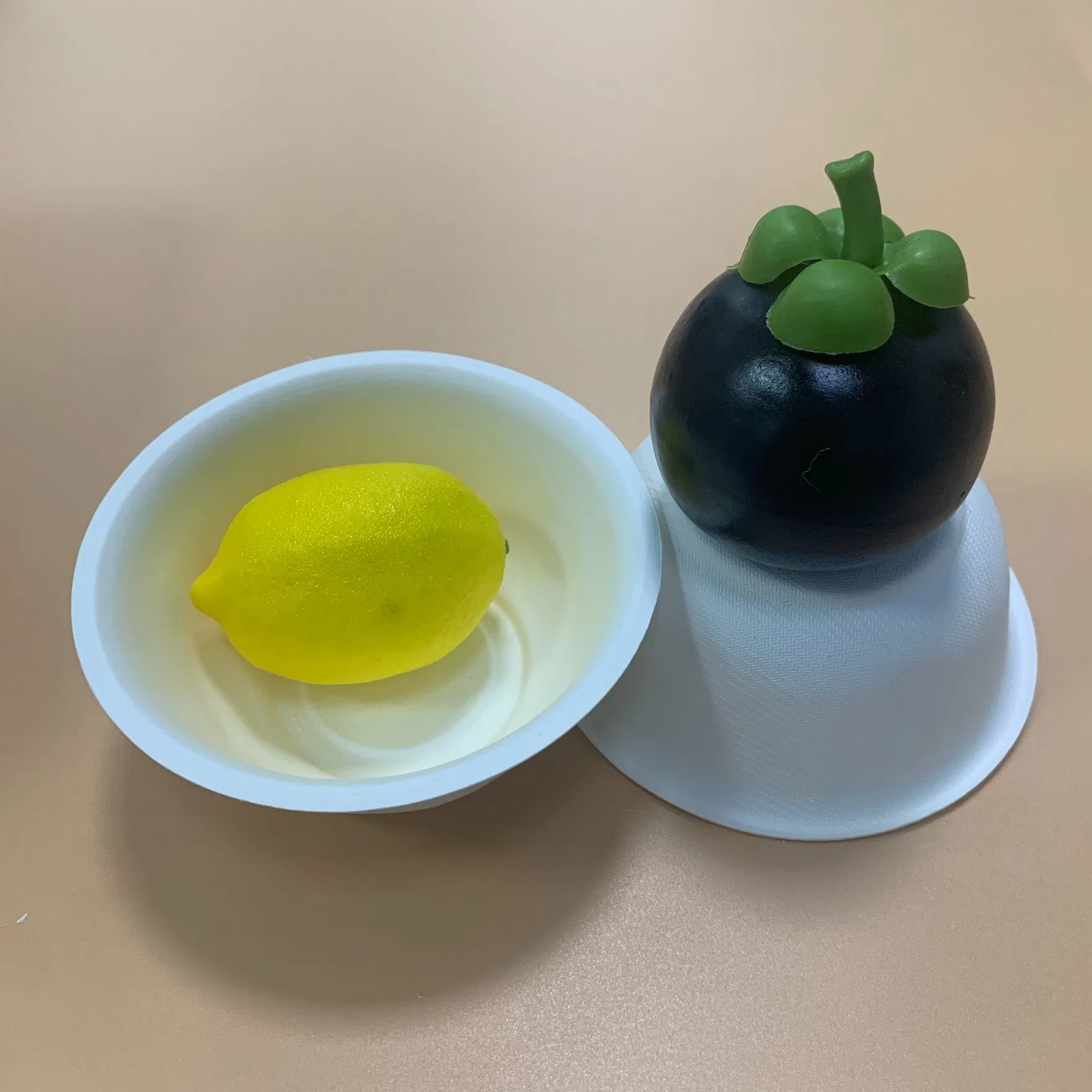 Eco Friendly Custom Disposable Sugarcane Pulp Food Packing Containers Round Salad Kraft Paper Bowl