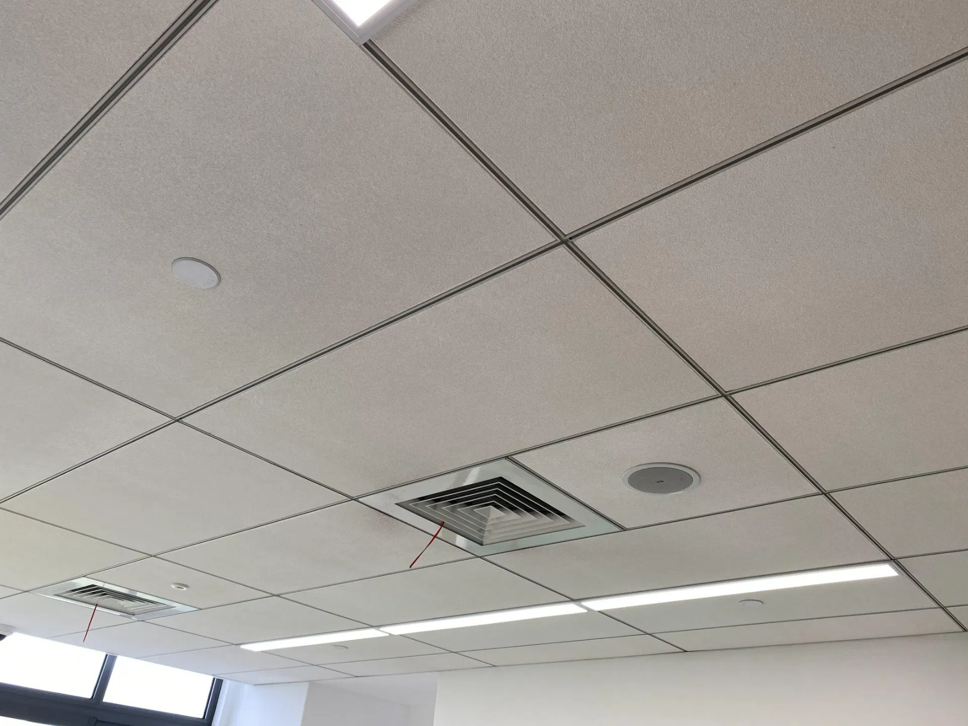 Rockwool Tegular Soundproof Ceiling Panel Acoustic Suspended Insulation Ceiling Tiles for Office Building