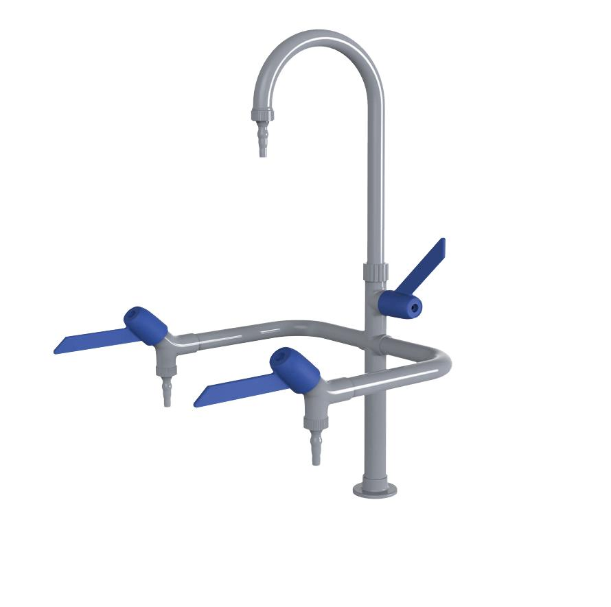 Triple Outlet Taps for School Lab Sink Faucet with Safety Features