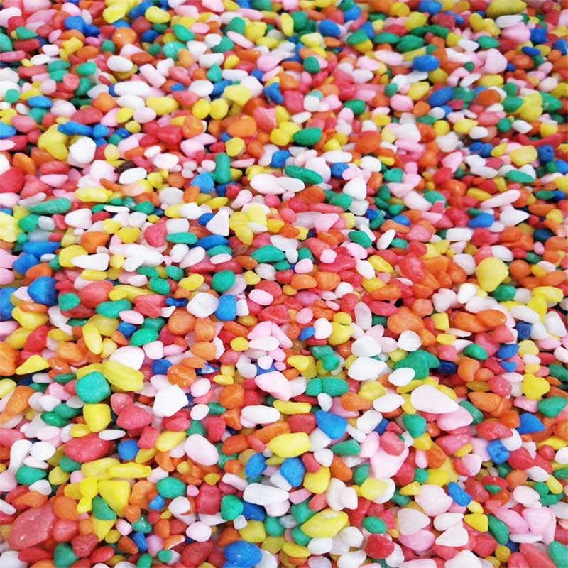 High Quality Mixed Dyed Pebbles Color Stone for Decoration