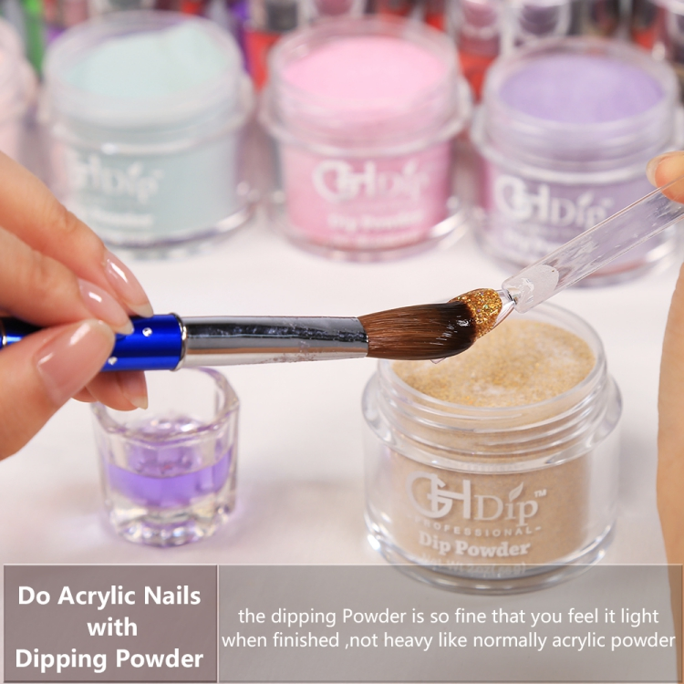 Golden Color Glitter Nail 2in1 Use DIP&Acrylic Powder