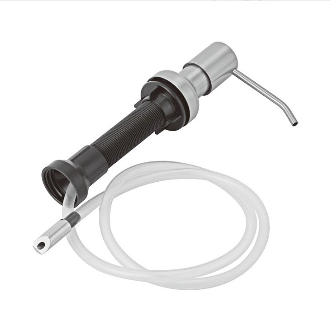 Simple Installation 304 Stainless Steel Silicone Tube Kitchen Sink Soap Dispenser for Kitchen Sink