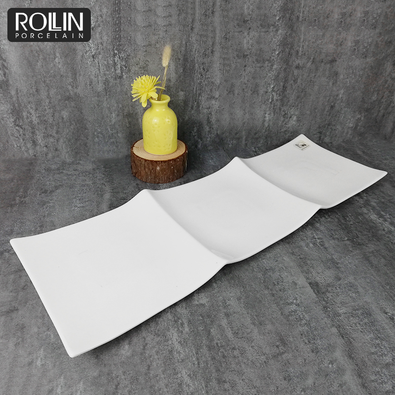 Dishwasher Safe Porcelain Special Appetizer Plates Divided Plates