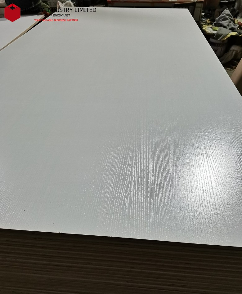 White Laminated Faced MDF for Kitchen Furniture