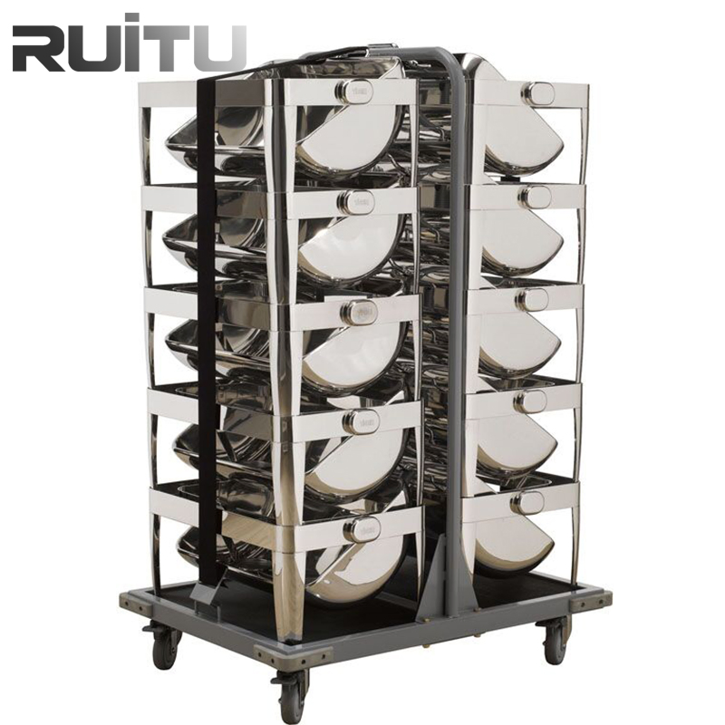 Catering Buffet Euiquipment Hotel Restaurant Chaffing Dises Food Warmer Chafer Stacking Stainless Steel Stackable Chafing Dish Trolley