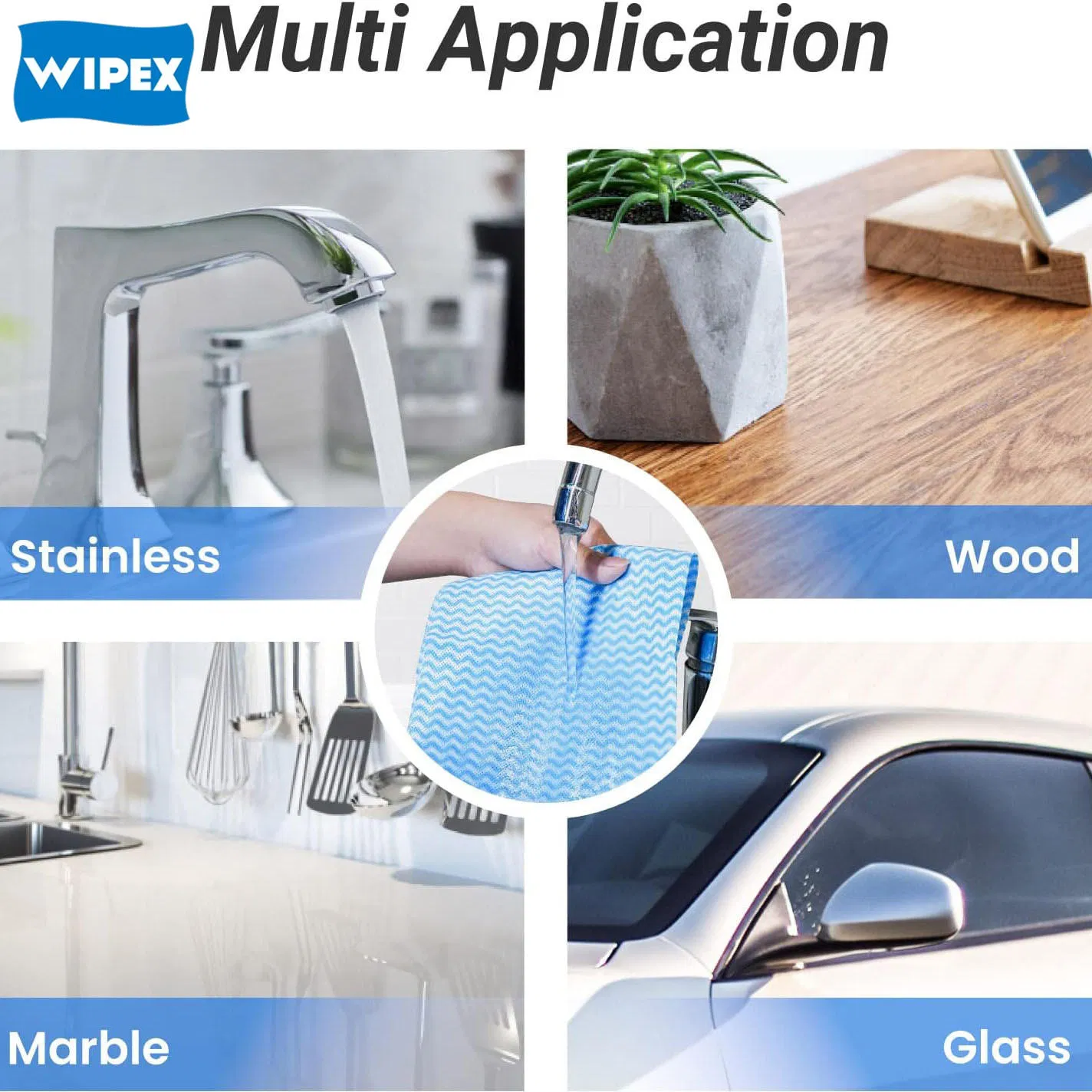 Reusable Kitchen Cleaning Dish Towels Non Woven Washable Kitchen Wipes Multipurpose Lint Free Cleaning Cloths for Kitchen