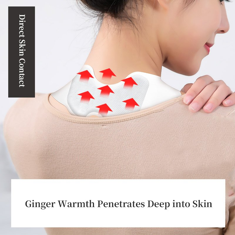 Professional Shoulder Neck Heating Pad with Ginger Extract for Stiffness Pain Relief Warmer Patch