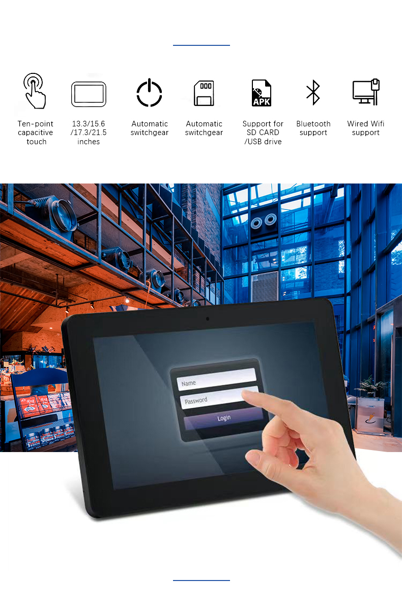 Factory Direct Sell 10 13.3 14 15.6 21.5 24 32 Inch Android 14 Tablet PC IPS Screen Tablet Wall Mounting Tablet PC