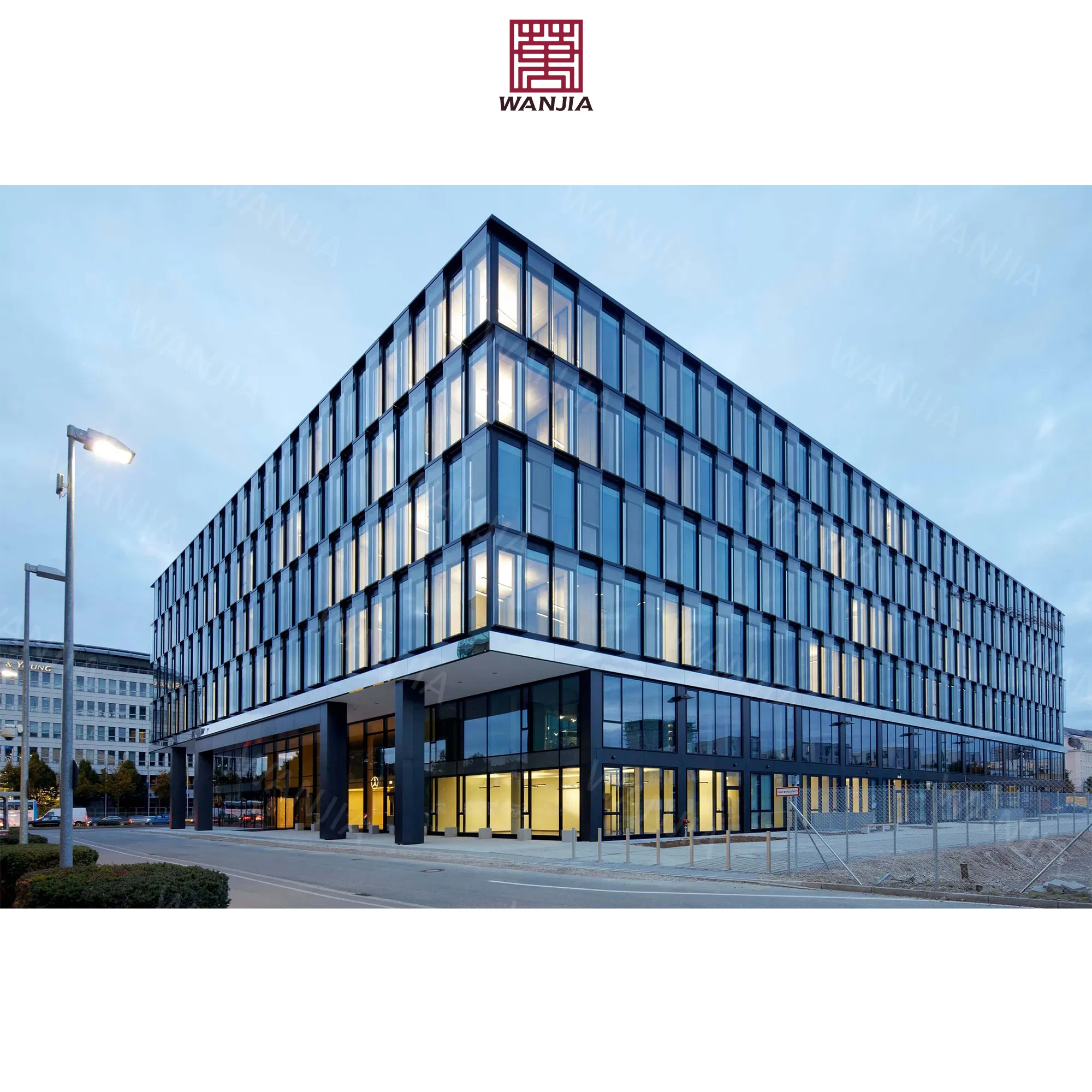 High Quality Building Double Skin Facade Glass Wall Aluminum Exterior Curtain Wall
