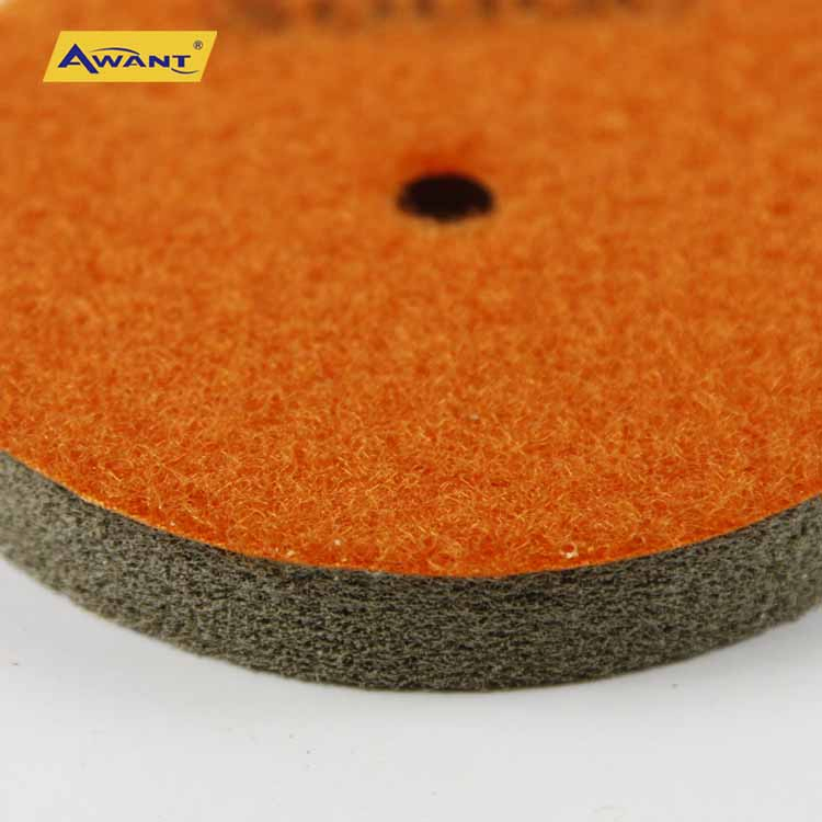 4 Inch 3000 Grit Sharpness Orange Nylon Wheel for Stone Marble Granite