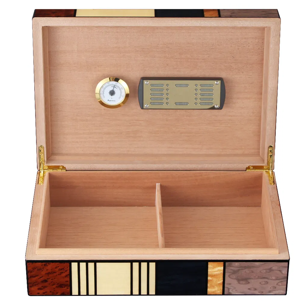 Assorted Colors High Glossy Painting Cigar Wooden Storage Cigar Humidor Box
