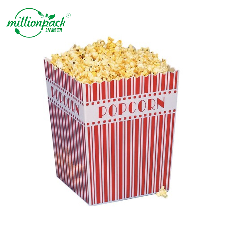 Бумажный контейнер для попкорна, биоразлагаемый