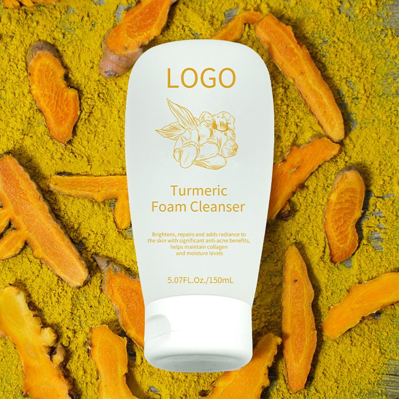 Skin Care Products Turmeric Oil Control Acne Whitening Moisturizing Foam Facial Cleanser