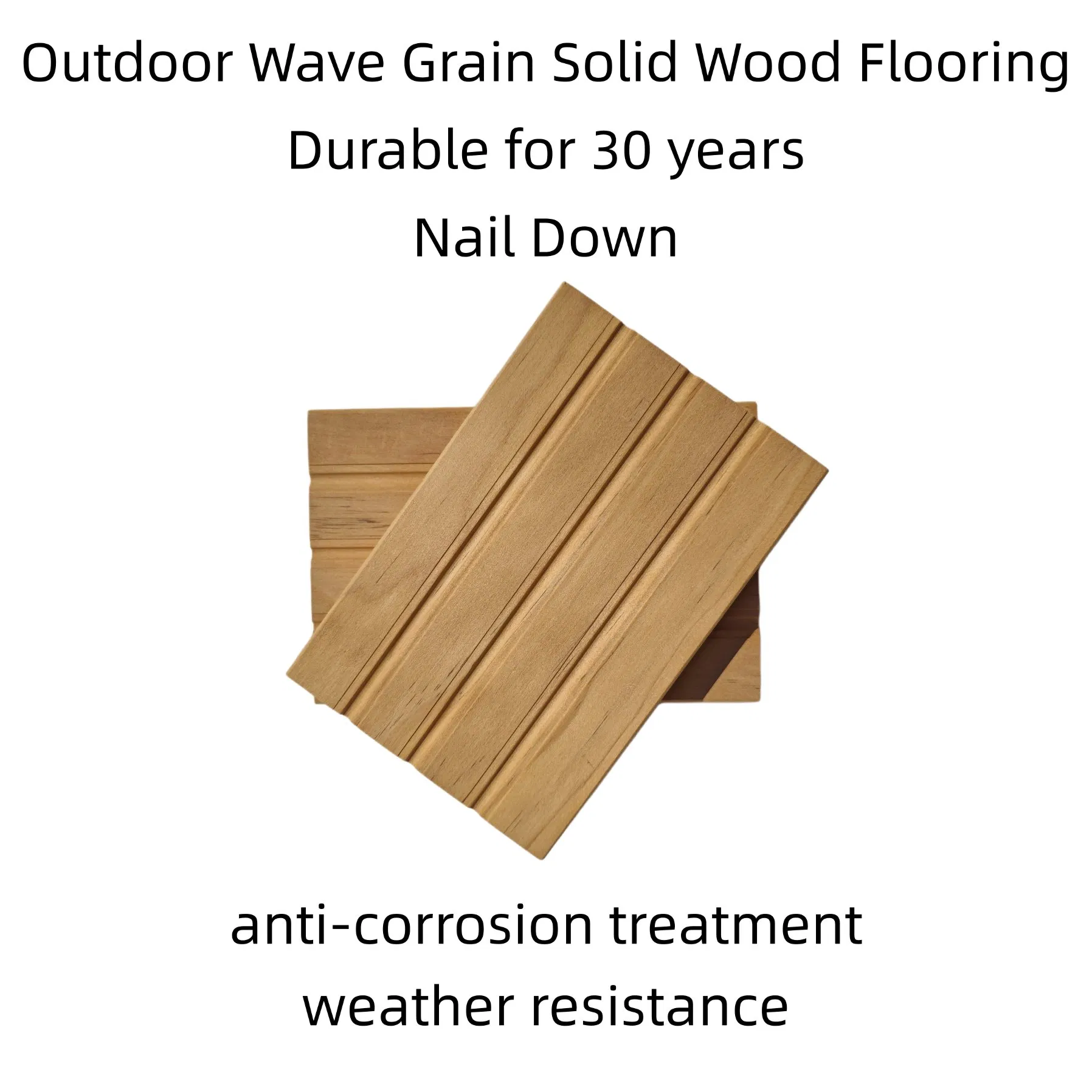 Non-Slip Wave Surface Modified Pine Decking Barefoot Friendly