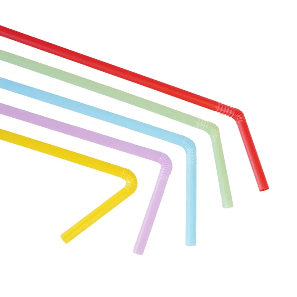 Sanitary and Sterile Custom Colored Bendable Plastic Drinking Straw Tube