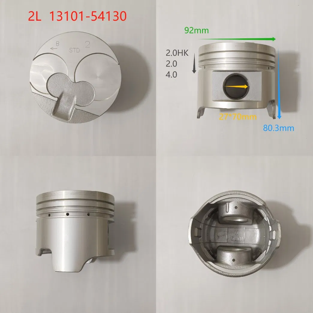 Поршень алюминиевый 2.0L для Toyota с оловянным покрытием (арт. 13101-54130)