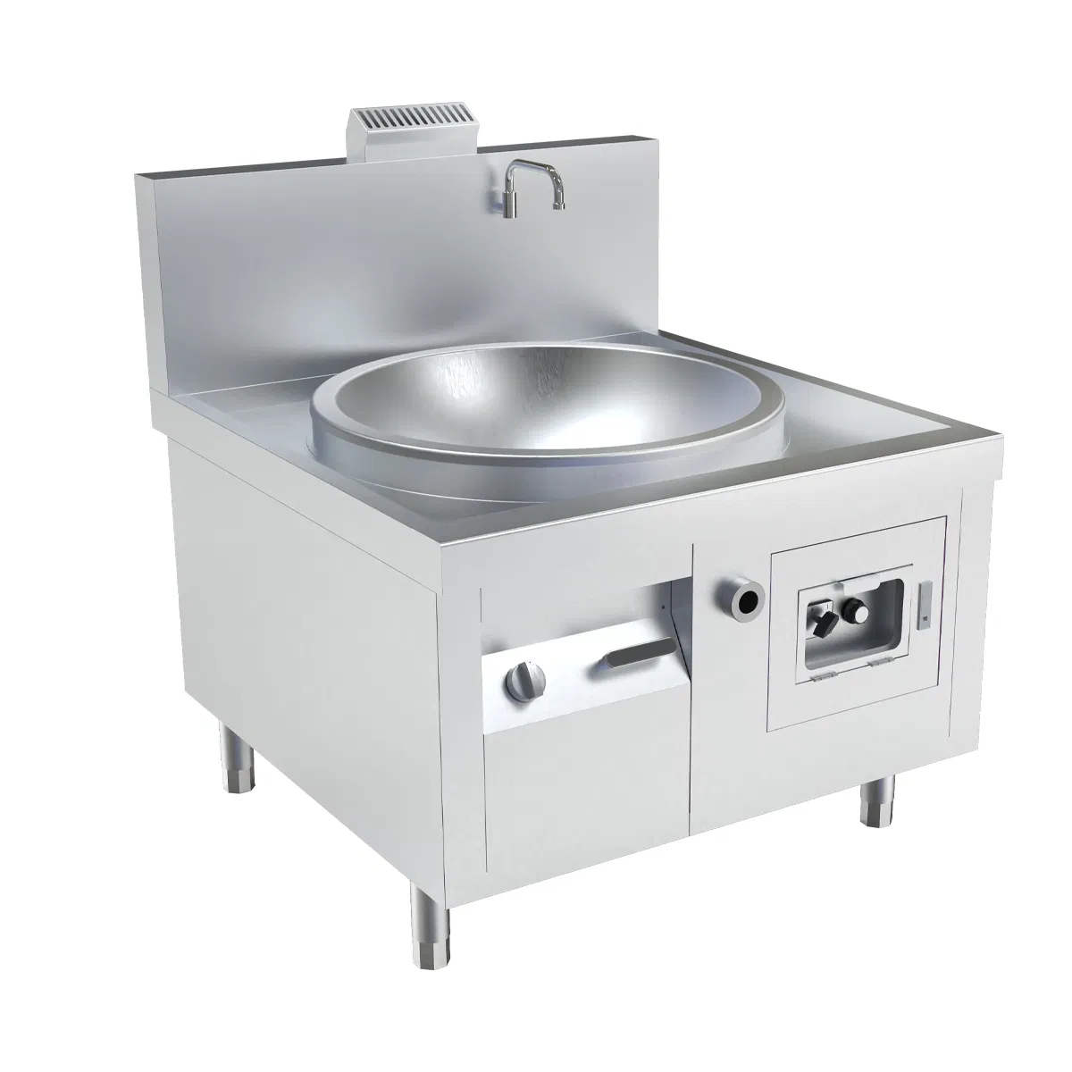 90cm Large Stainless Steel Gas Stove for Commercial Use