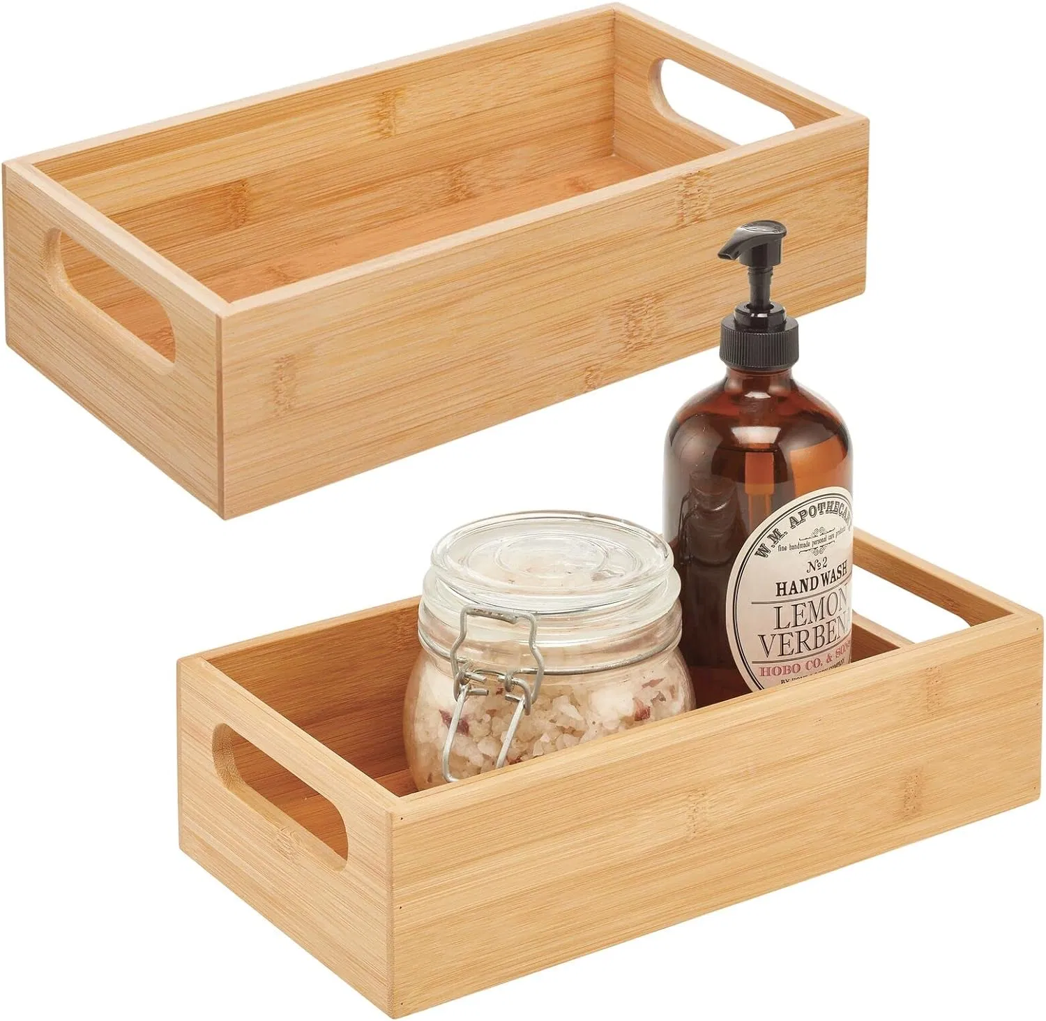 Wooden Bathroom Office Home Storage Box