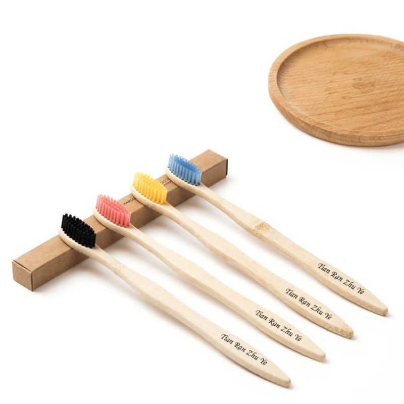 Wooden Natural Bamboo Toothbrush Amazon Price with Natural Bristles