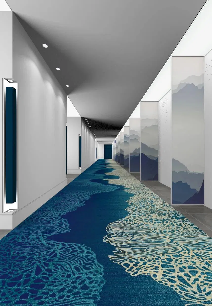 Tapete Wholesale Custom Modern Wool Nylon Flooring Carpet Home Decoration Rug Wall to Wall Commercial Hotel Guestroom Corridor Lobby Carpet
