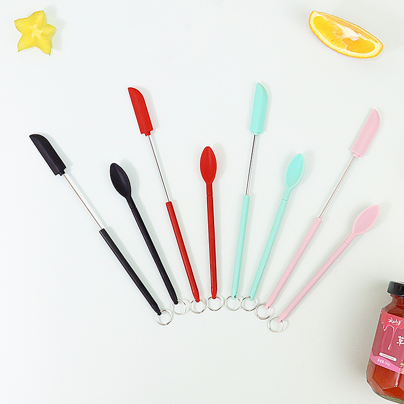 Mini Silicone Adjustable Silicon Scooping Spoon and Spatula