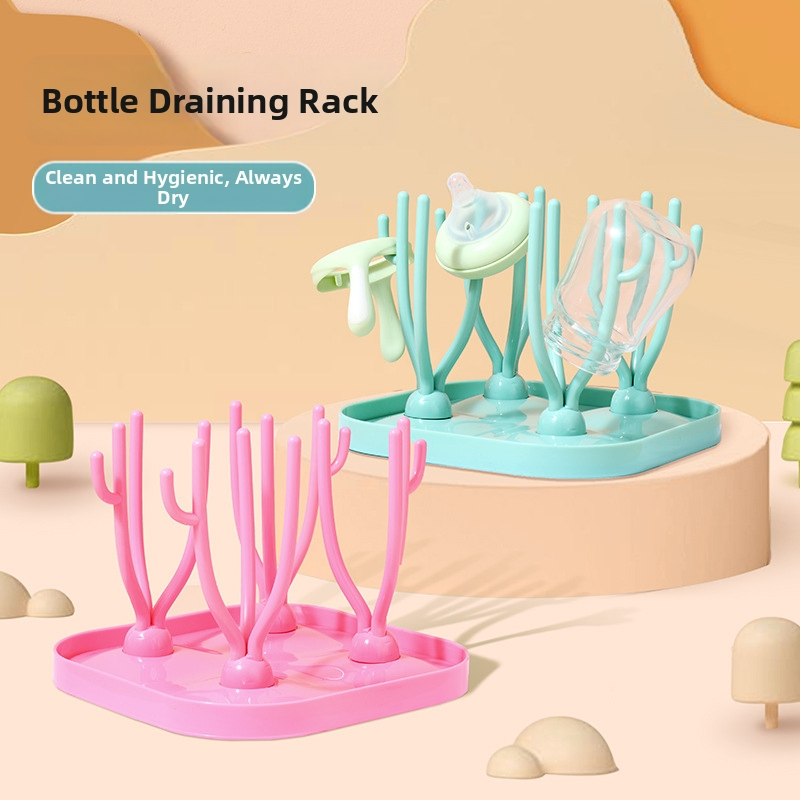 Portable Plastic Baby Feeding Bottle Drying Rack, Detachablewater Drainage Holder Wholesale Baby Stuff