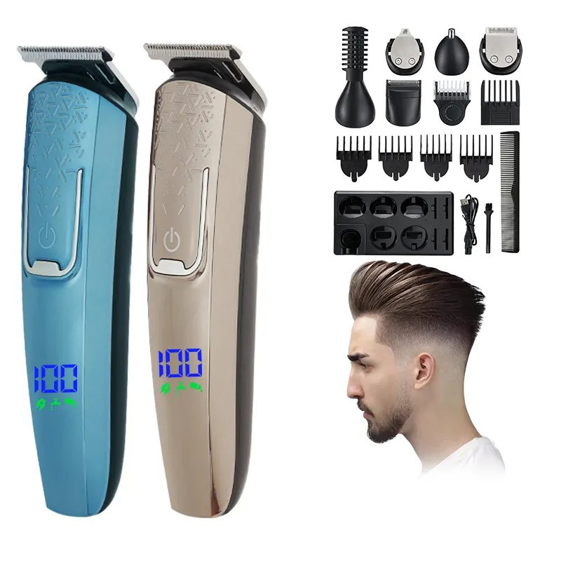 6 in 1 Multifunctional Hair Shaver Trimmer Body Hair Grooming Kit Electric Hair Clipper for Men