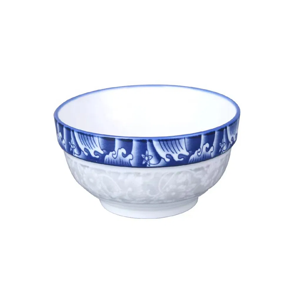 Hot Selling Factory Price 4"Bowl Salad Blue Decals Hotelporcelain Ceramic Porcelain Tableware