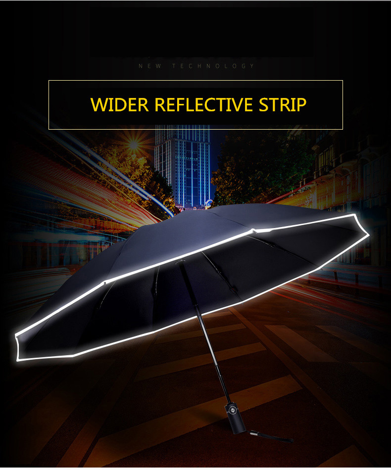 Зонт автоматический 3-сложный 23 дюйма, ветроустойчивый