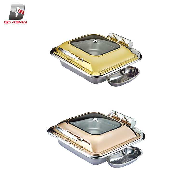 2/3 Size Chafing Dish W/Glass Window Lid (Rose Golden)