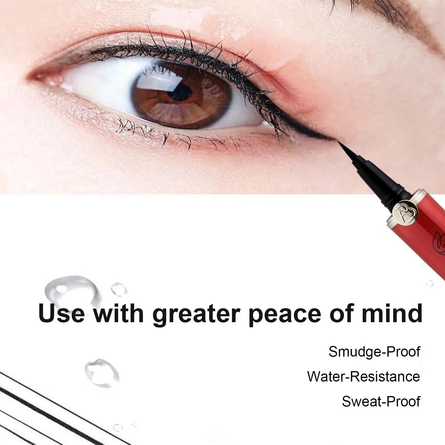 Best Permanent Natural Vegan Brown Black Waterproof Smudge Proof Liquid Eyeliner Customizable