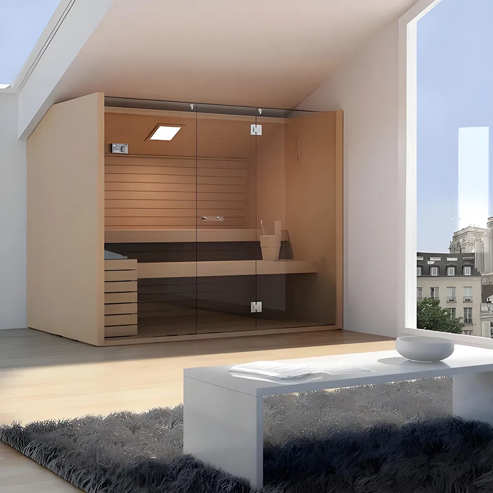 Premium Canadian Cedar 4-Person Outdoor Sauna for Relaxation