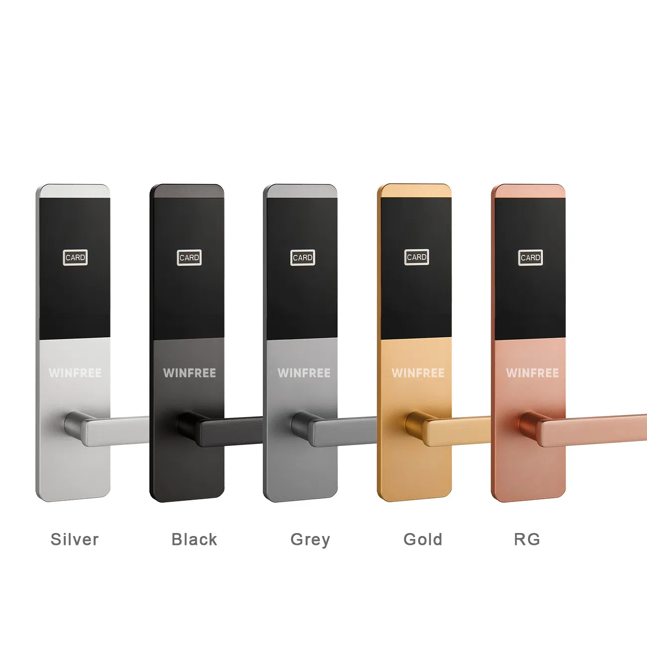 Gold Color RFID Card Key Electronic Lock for Hotel Room