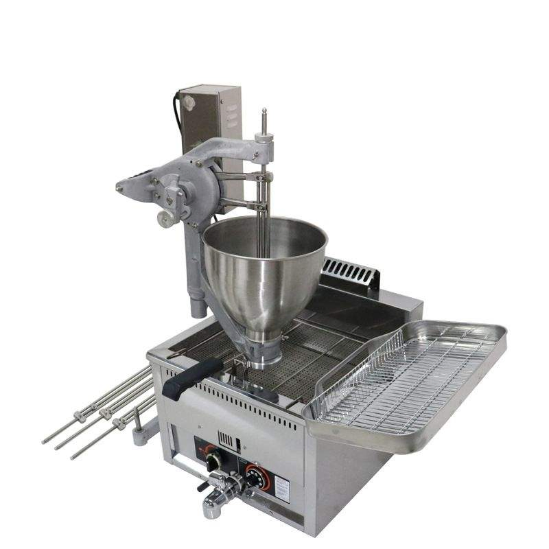 Heavy Duty Semi Automatic Doughnut Machine Gas Heating Bakery Making Device