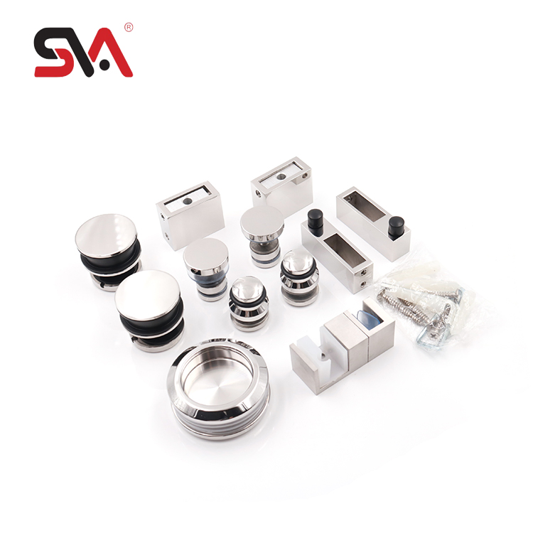 Bathroom Shower Sliding Frameless Tempered Glass Door Hardware