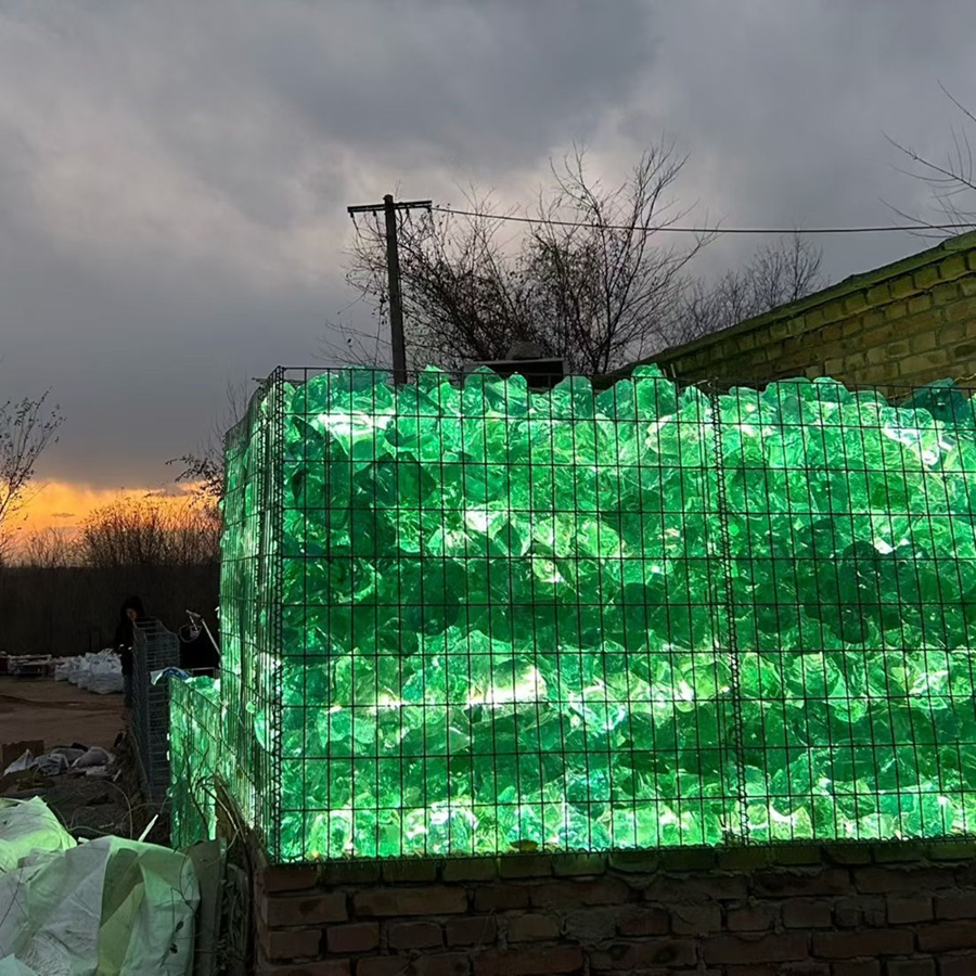 Solid Structure Slag Glass Rocks for Home & Garden Decoration Clear Crystal Stone