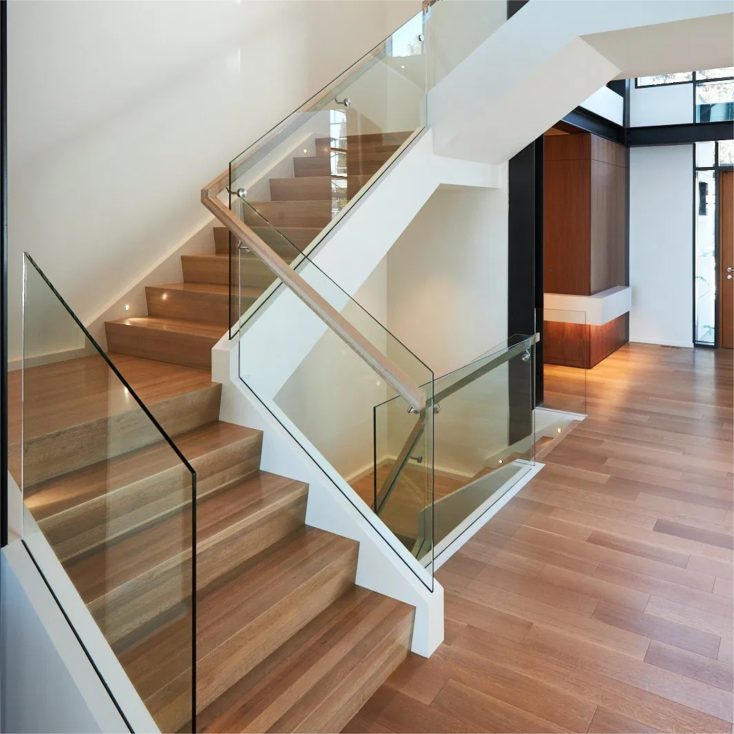 Fence Balcony Side Mounted Toughened Frameless Glass Railing for Staircase