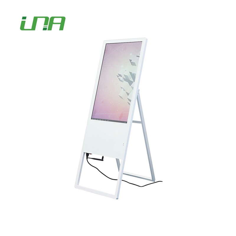 Folding Video Monitor Digital Standee Kiosk Foldable Portable LCD Screen Player Display for Hotel