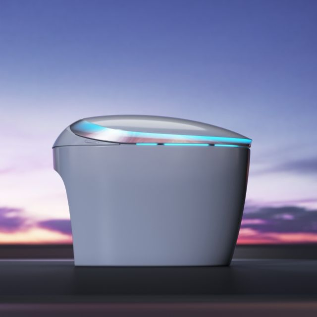 Promotional Egg-Shaped One-Piece Fully Automatic Smart Intelligent Toilet with Front Washing