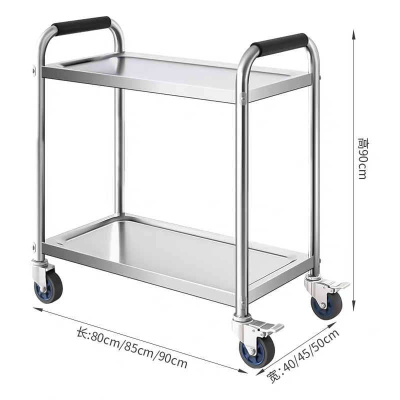 3/4 Layer Stainless Steel Serving Cart Trolley Catering Equipment