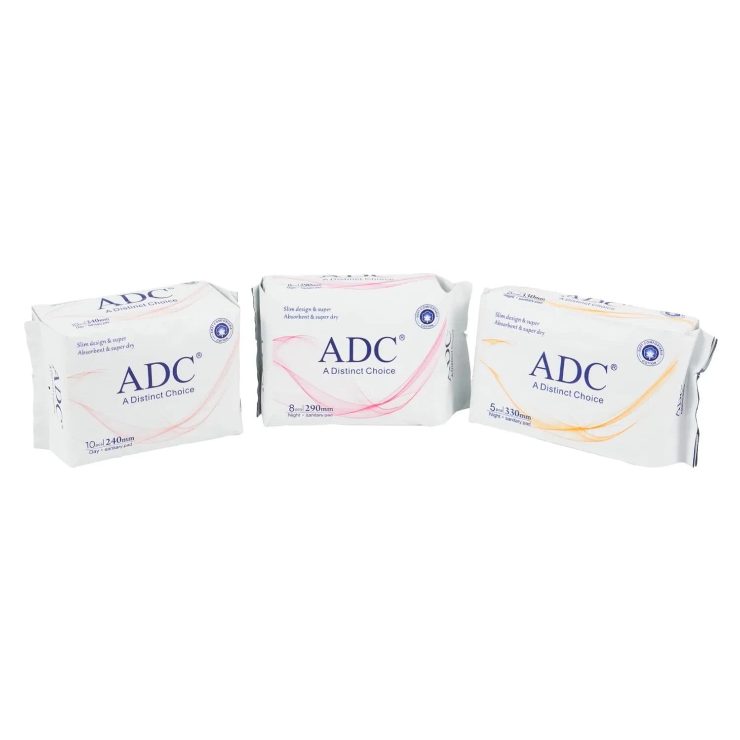 180-420 mm Pure Cotton Comfortable Women Sanitary Napkin Pad