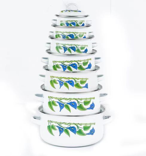 Premium Enamel Pet Bowl for Dogs and Cats - Stylish and Durable