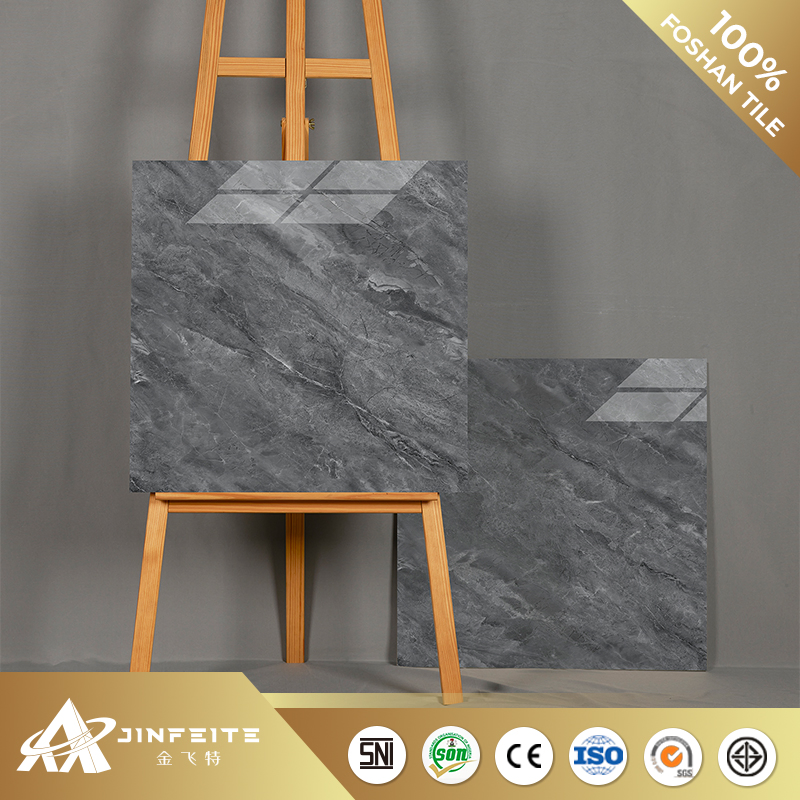Dark Grey Glossy Surface Marble Tile Best Selling for Retail and Wholesale Foshan Factory