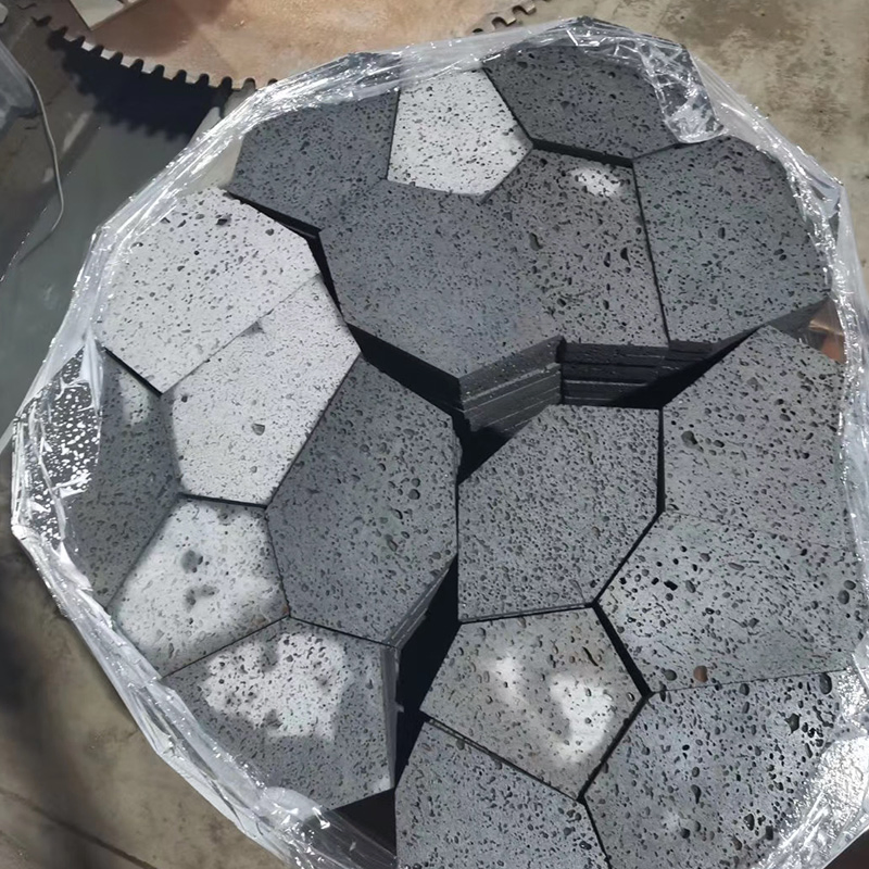 Natural Surface Meshed Black Basalt Lava Paving Stone for Landscape Garden/Driveway