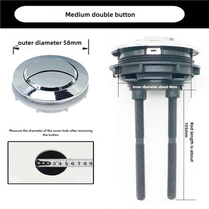 High Quality Stainless Steel 304 Square Dual Flush Toilet Button Accessories